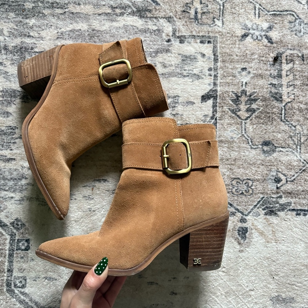 Sam Edelman Leonia Ankle suede Boots size 6 - Picture 9 of 13